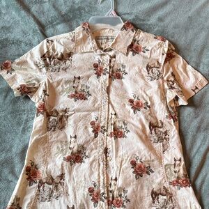 Floral Horse Print Shirt